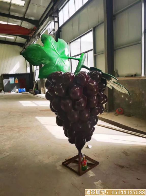 葡萄采摘园雕塑 玻璃钢仿真水果葡萄雕塑1