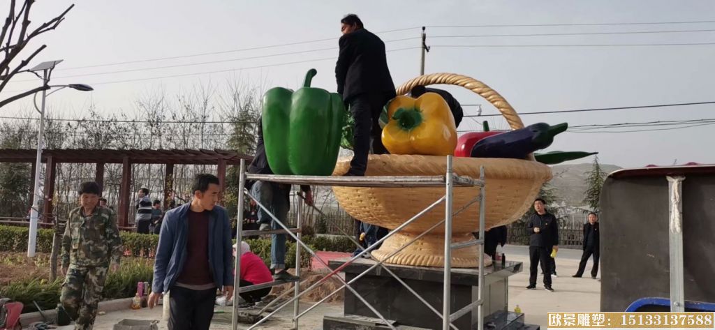庆阳蔬菜篮子雕塑案例分享