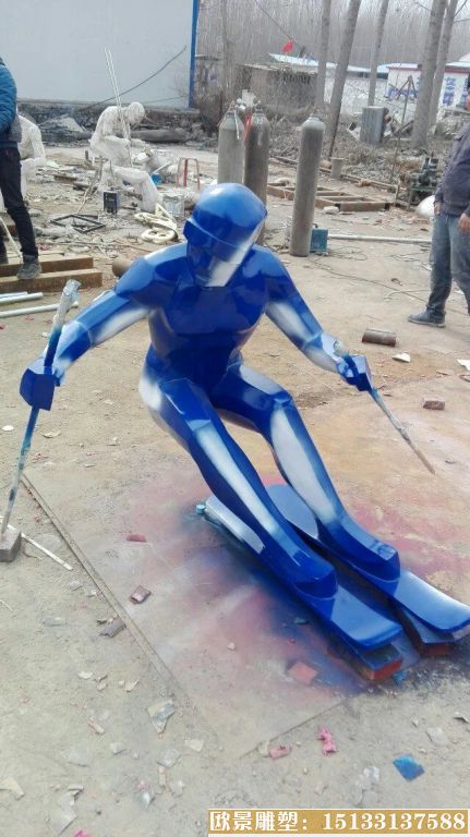 滑雪雕塑 不锈钢雕塑